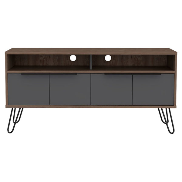 Winchester Grey Wide TV Unit | Bleached Oak | Self Assembly