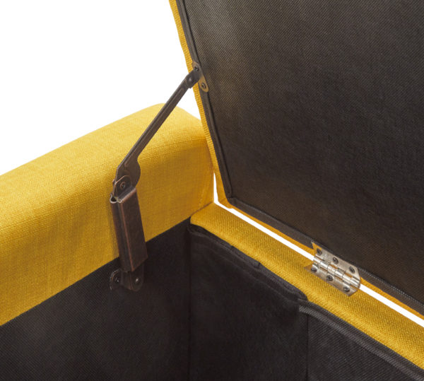 Yellow Verona Ottoman Bench | Mustard | Self Assembly