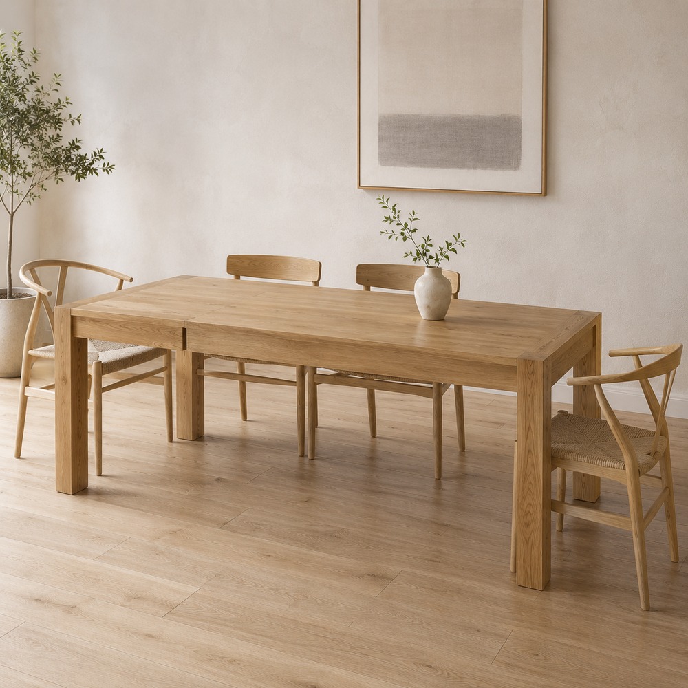 Silvan Light Oak Extending Dining Table | 185 - 245cm