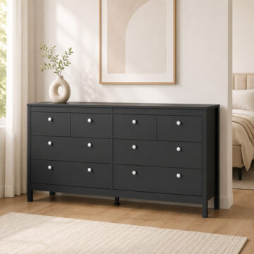Ronda Double Chest of Drawers | Matte Black