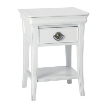 Arlington White 1 Drawer Bedside Table