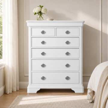 Arlington White 2 + 4 Chest of Drawers
