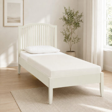White Stanton Grey 3' Single Bed