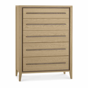Bellaria Aged Oak 5 Drawer Chest | Assembled