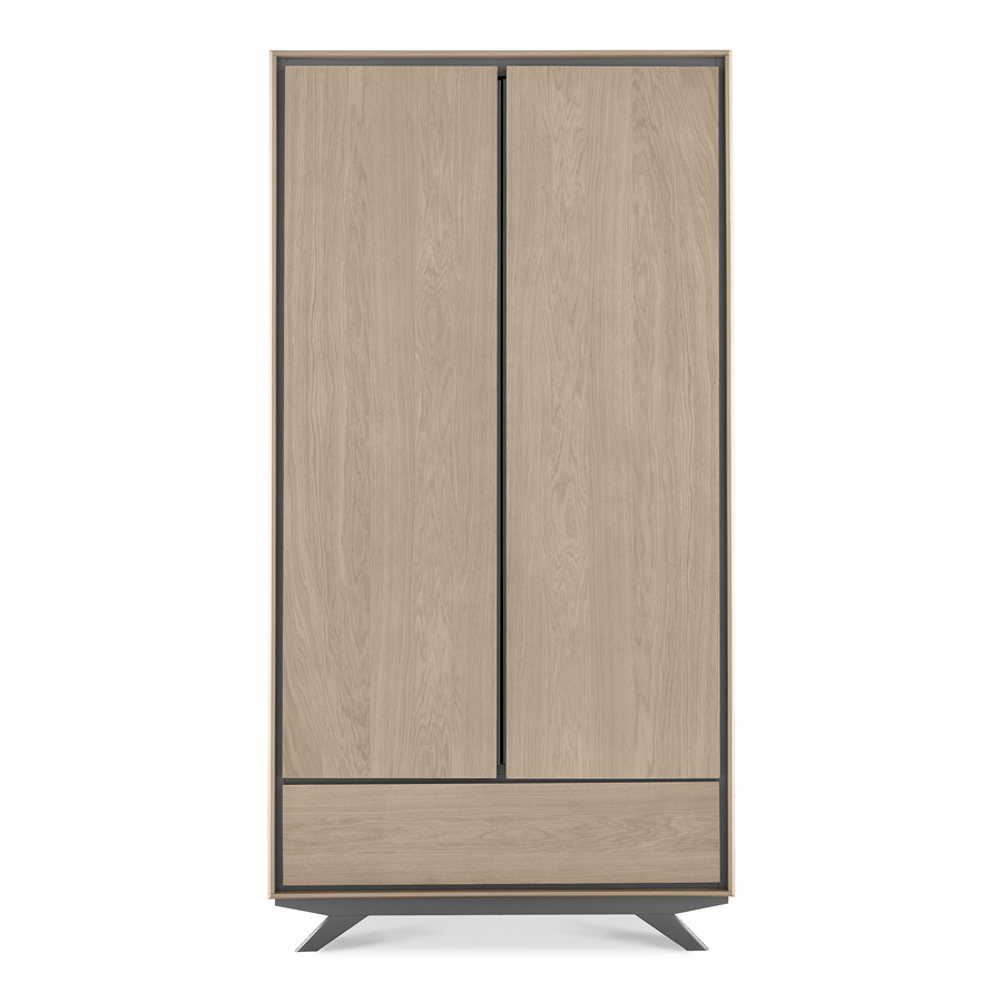Uxbridge Double Wardrobe Dark Grey Oak World