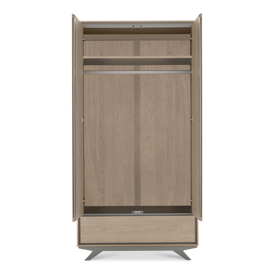 Uxbridge Double Wardrobe Dark Grey Oak World