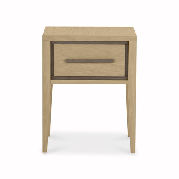 Bellaria Aged Oak 1 Drawer Nightstand | Bedside Table