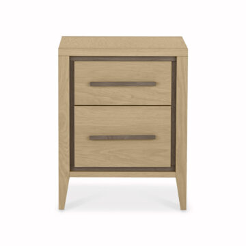 Bellaria Aged Oak 2 Drawer Bedside Table | Assembled