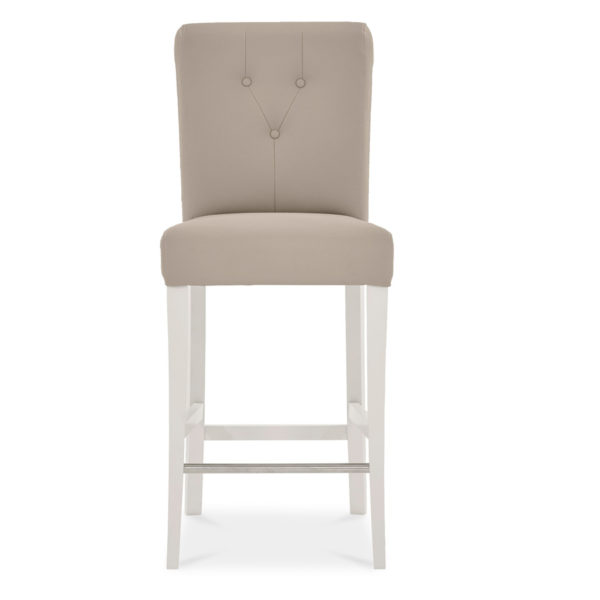 Zurich Grey Pair of Upholstered Bar Stools | Grey