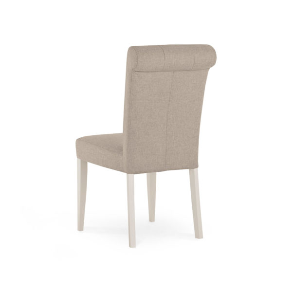 Zurich Grey Pair of Upholstered Dining Chairs | Pebble Grey