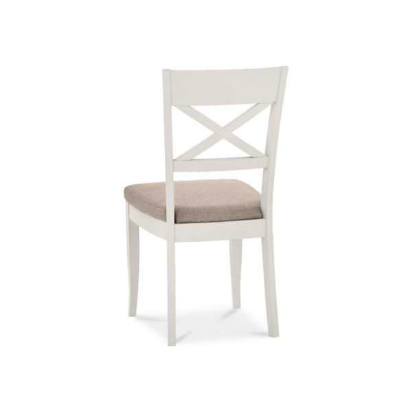 Zurich Grey Pair of Cross Back Dining Chairs | Pebble Grey