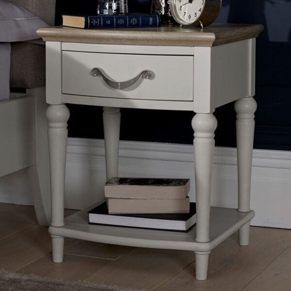 Zurich Grey 1 Drawer Nightstand | Bedside Table