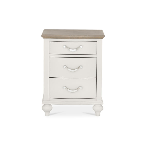 Zurich Grey 3 Drawer Nightstand | Bedside Table