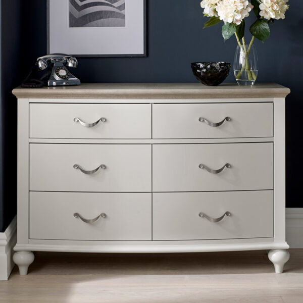 Zurich Grey 6 Drawer Wide Chest