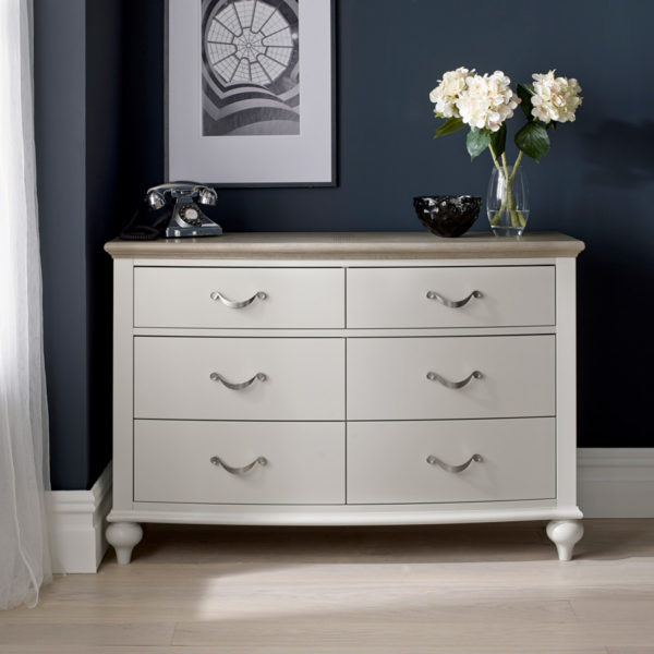 Zurich Grey 6 Drawer Wide Chest