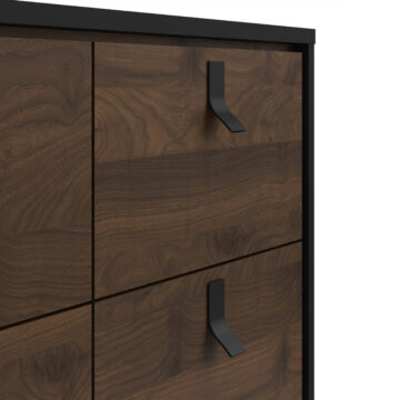 Kielder Double Chest of Drawers | Matt Black Walnut