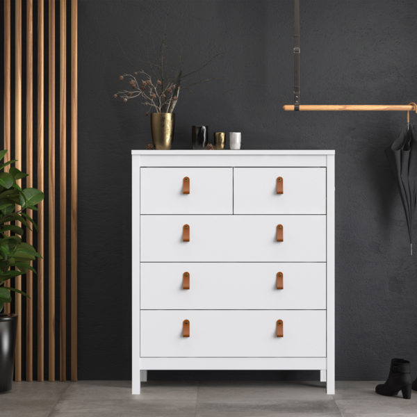 Seville Chest 3+2 Drawers | White | Self Assembly