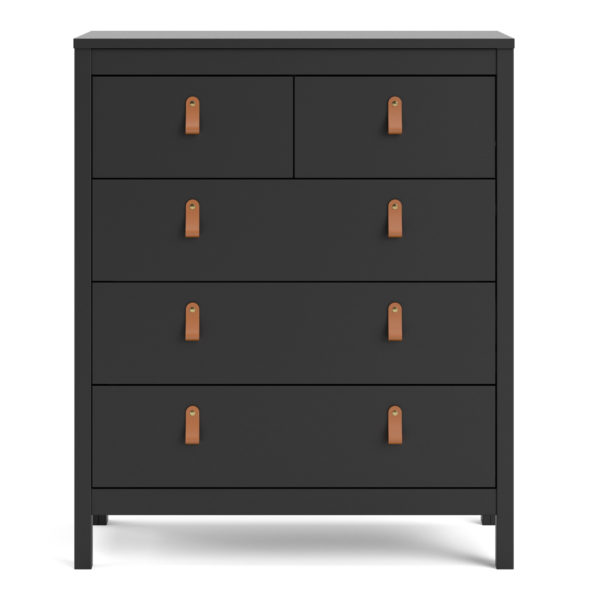 Seville Chest 3+2 Drawers | Matte Black | Self Assembly