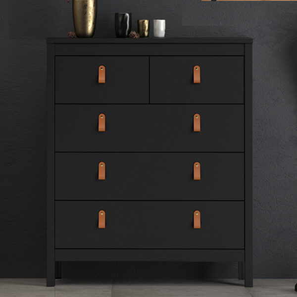 Seville Chest 3+2 Drawers | Matte Black | Self Assembly
