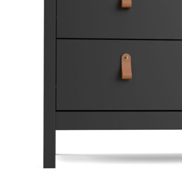 Seville Matt Black 3 Over 2 Chest of Drawers