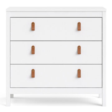 Seville White 3 Drawer Chest