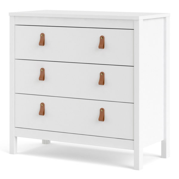 Seville Chest of 3 Drawers | White | Self Assembly