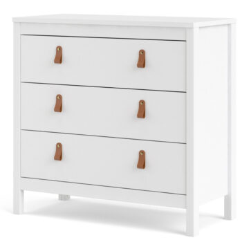 Seville White 3 Drawer Chest