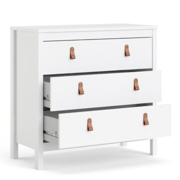Seville White 3 Drawer Chest