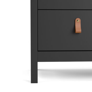 Seville Chest 3 Drawers | Matte Black