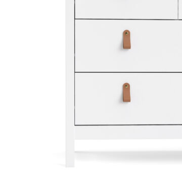 Seville White Wide Chest Of Drawers 4+4 Drawers