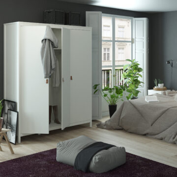 Seville White 3 Door Wardrobe