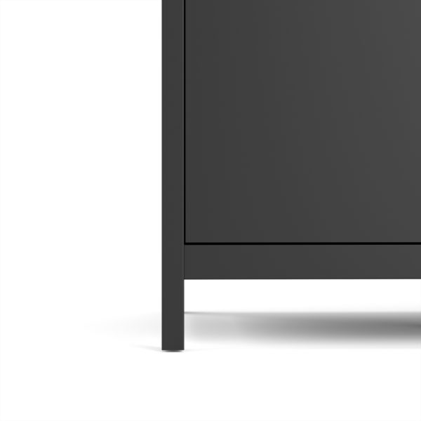 Seville Wardrobe with 3 Doors | Matte Black