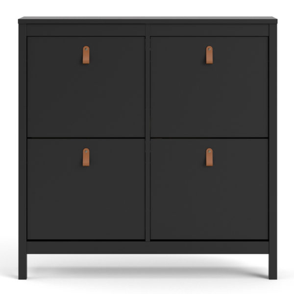 Seville Shoe Cabinet | Matte Black | Self Assembly