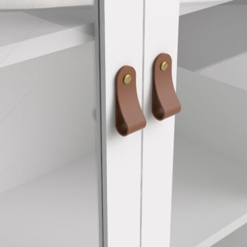 Seville White 2 Door 3 Drawer Display Cabinet