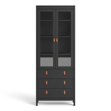 Seville Display Cabinet | Matte Black