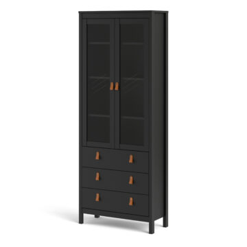 Seville Display Cabinet | Matte Black