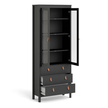 Seville Display Cabinet | Matte Black
