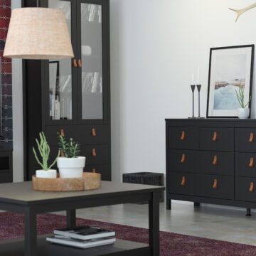 Seville Display Cabinet | Matte Black