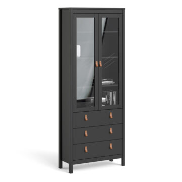 Seville Display Cabinet | Matte Black