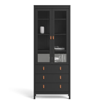 Seville Display Cabinet | Matte Black