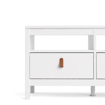 Seville White 3 Drawer TV Unit 151cm