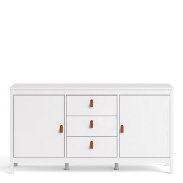 Seville White 2 Door 3 Drawer Sideboard