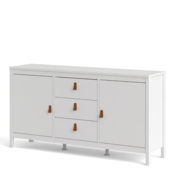 Seville White 2 Door 3 Drawer Sideboard