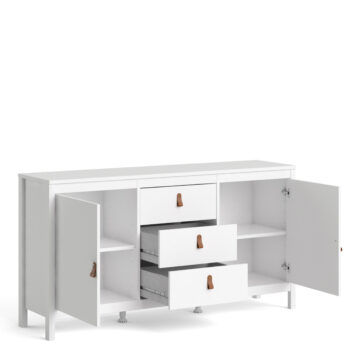 Seville White 2 Door 3 Drawer Sideboard
