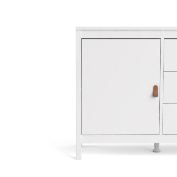 Seville White 2 Door 3 Drawer Sideboard