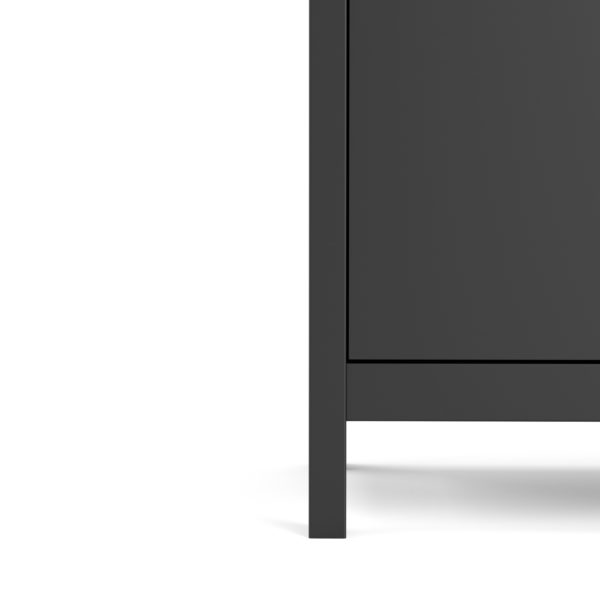 Seville Sideboard 2 Doors + 1 Drawer | Matte Black | Self Assembly