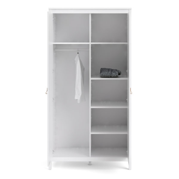 Seville Wardrobe with 2 Doors | White