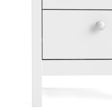 Ronda White 2 Drawer Bedside Table