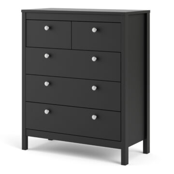 Ronda Matt Black 3 Over 2 Chest of Drawers