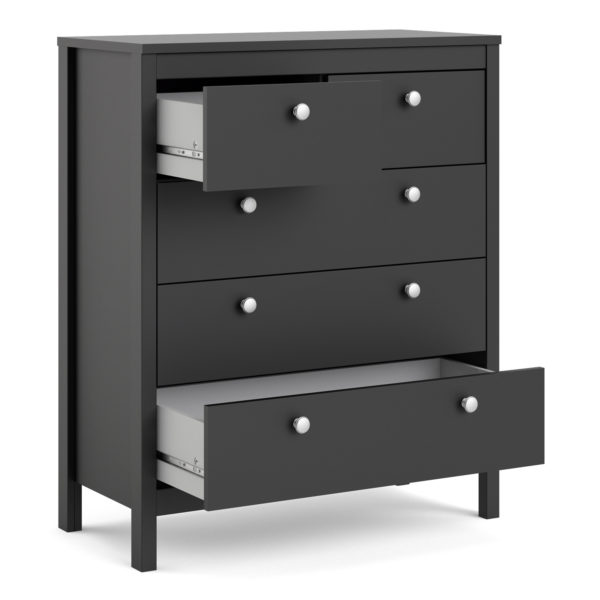 Ronda Chest 3+2 Drawers | Matte Black | Self Assembly
